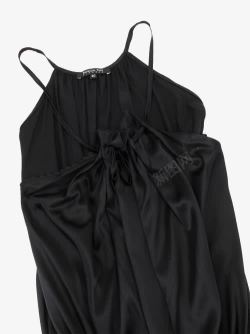 黑色吊带丝绸睡衣素材