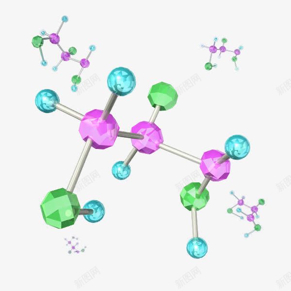 分子图案png免抠素材_88icon https://88icon.com 分子式 化学 矢量图案 组成 结构图 连接