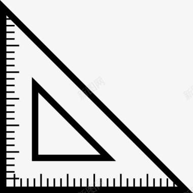 测量尺子三角尺的学校图标图标