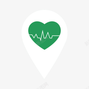 绿色的心率图图标图标
