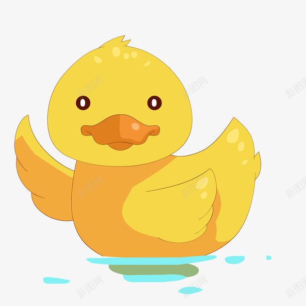 卡通游泳的小鸭子png免抠素材_88icon https://88icon.com 动物设计 卡通 家禽 小鸭子 游泳 翅膀 鸭子头像 黄色