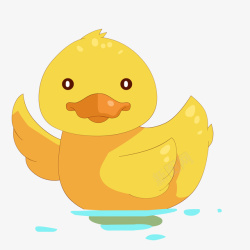 黄色的小鸭卡通游泳的小鸭子高清图片
