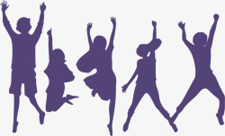 青年节快乐青年节欢呼跳跃的人矢量图高清图片
