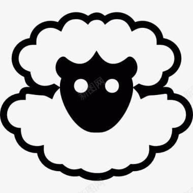 毛掸子羊的头图标图标