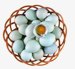 乡下土鸡蛋新鲜特产绿壳鸡蛋高清图片