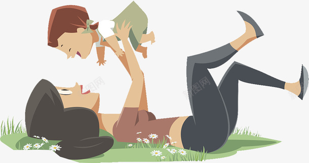 草地上妈妈和孩子玩闹png免抠素材_88icon https://88icon.com 亲子插图 可爱 妈妈和孩子 欢乐时光 玩闹 草地上 草地上的人 逗弄