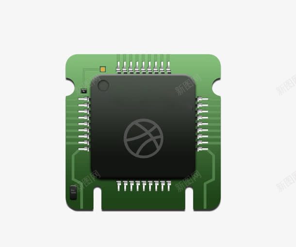 绿色模型电子芯片png免抠素材_88icon https://88icon.com 智能芯片 模型 电子芯片 绿色素材 装饰