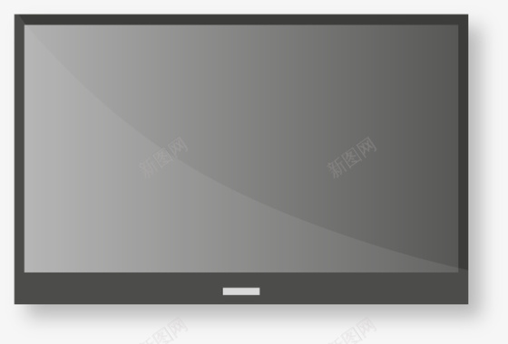 家电扁平化电视机图标图标