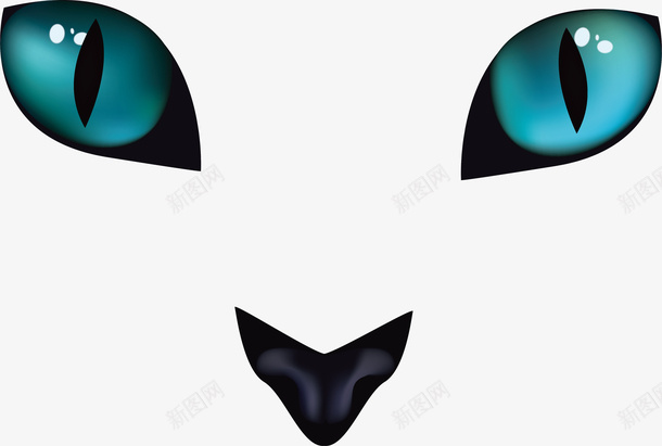 恐怖黑猫眼睛矢量图ai免抠素材_88icon https://88icon.com 恐怖猫眼 猫眼 眼睛 矢量png 黑猫 黑猫眼睛 矢量图