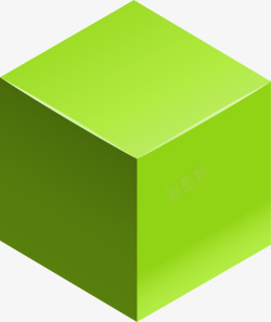 俄罗斯方块玩具绿色立体方块高清图片