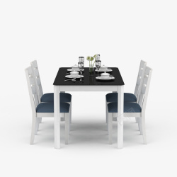 黑白复古桌子北欧餐桌素材
