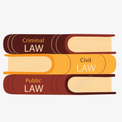 三本关于法律的书本素材