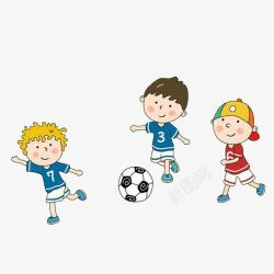 足球赛背景踢足球追赶的小孩高清图片