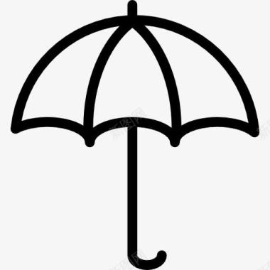 云彩雨伞图标图标