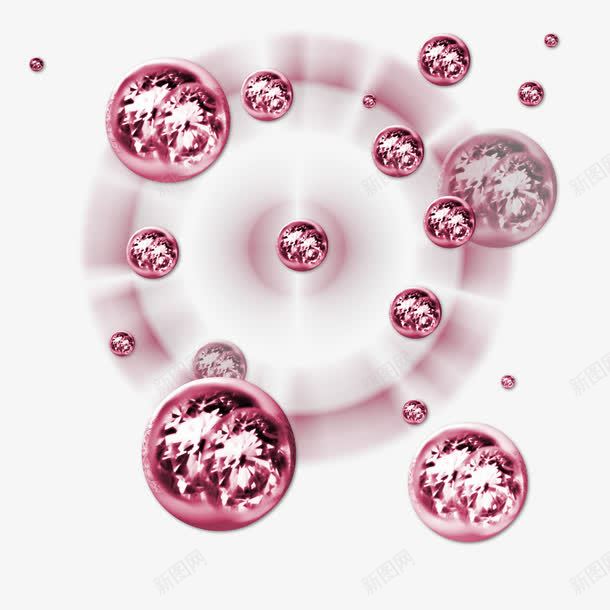粉色玻璃球png免抠素材_88icon https://88icon.com 水晶球 玻璃球 粉色