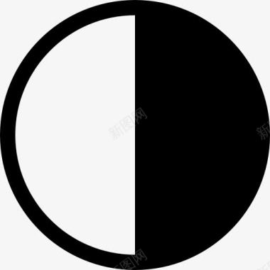 黑色红色白色对比圆象征图标图标