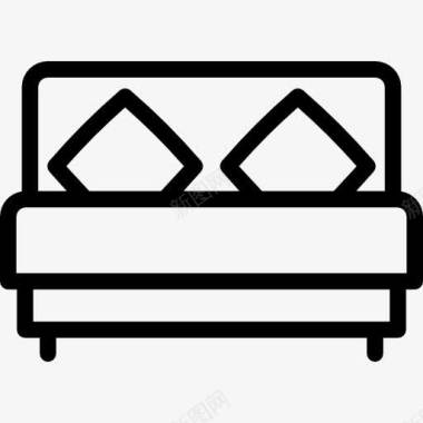 睡觉床图标图标