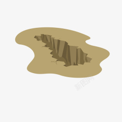 棕色的裂谷模型矢量图素材
