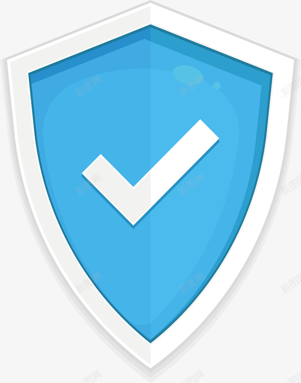 蓝色对号标志矢量图ai免抠素材_88icon https://88icon.com 勾叉 对号 对的符号 盾牌 盾牌设计 矢量图 精美 蓝色勾勾 蓝色标志 防御