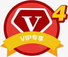 VIP卡卡通圆形图标vip转享图标