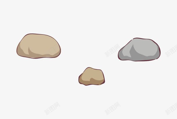 卡通石头png免抠素材_88icon https://88icon.com 三个 卡通 堆石块 石头 随机