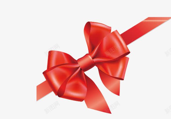 红色彩带矢量图ai免抠素材_88icon https://88icon.com 彩节 斜置的蝴蝶结彩带 礼品盒袋子 红色彩带 矢量图