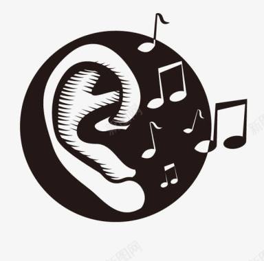 器官听音乐的耳朵图标图标