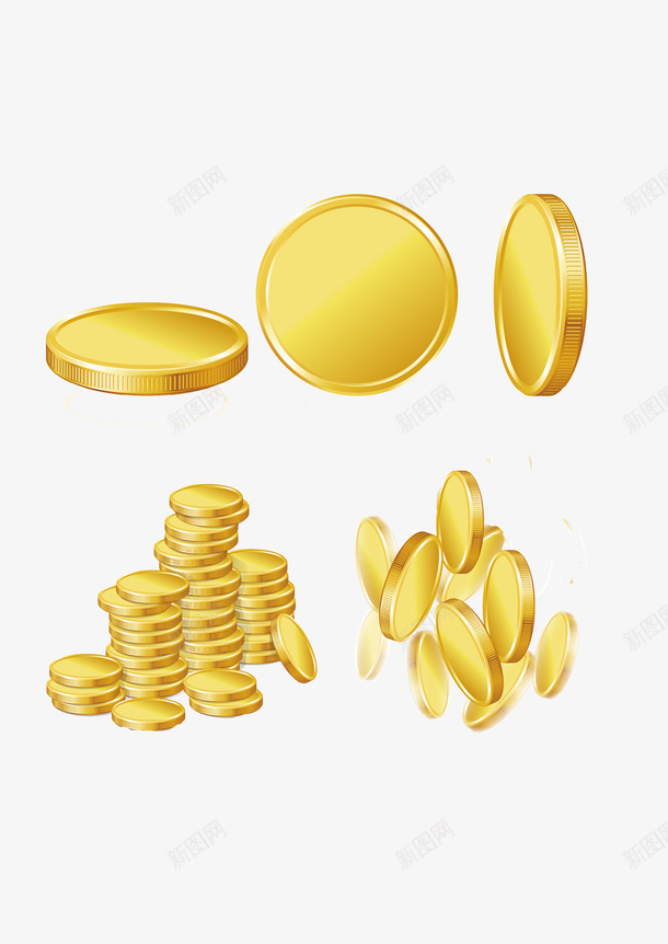 金币png免抠素材_88icon https://88icon.com 游戏 黄色 黄金