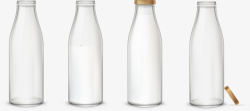 手绘空白的玻璃瓶矢量图素材