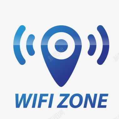 联通无线蓝色wifi信号图标图标