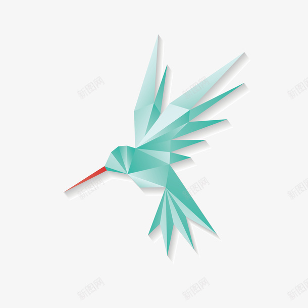 小鸟折纸png免抠素材_88icon https://88icon.com 免抠PNG 动物 折纸 翅膀 蜂鸟 飞舞的纸