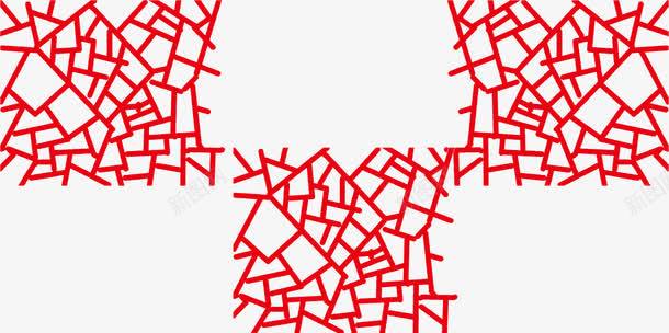 创意红色窗花背景图矢量图ai免抠素材_88icon https://88icon.com 元宵节 拼接 气氛 红色 线条 节日 矢量图