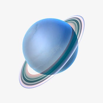 水星png免抠素材_88icon https://88icon.com 圆形 地理 星环 星球 蓝色