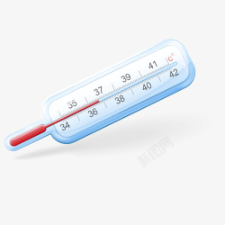 手绘医疗行业温度计矢量图素材