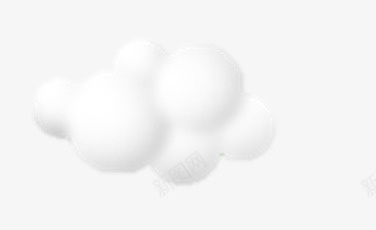 白色云朵png免抠素材_88icon https://88icon.com 一朵云 白色的云 立体