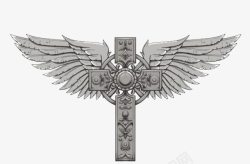 哥特风翅膀十字架高清图片