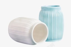 清新颜色陶罐花瓶素材