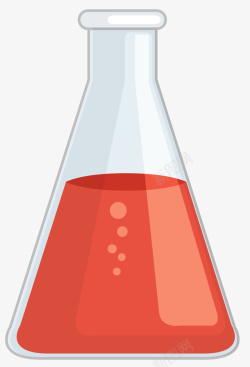 化学锥形瓶透明锥形瓶卡通器皿矢量图高清图片