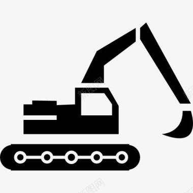 施工工具挖掘机施工图标图标