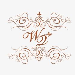 婚纱图标金色浪漫婚纱店logo图标高清图片