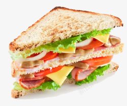美式汉堡美味的三明治高清图片
