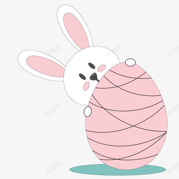 站在彩蛋后面的小兔子png免抠素材_88icon https://88icon.com 卡通 可爱 小兔子 彩蛋 画彩蛋 粉红色 调皮