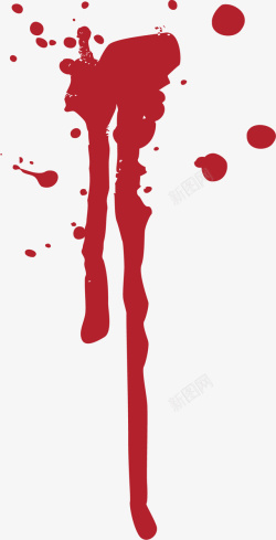 血迹雪地笔刷流淌的血液矢量图高清图片