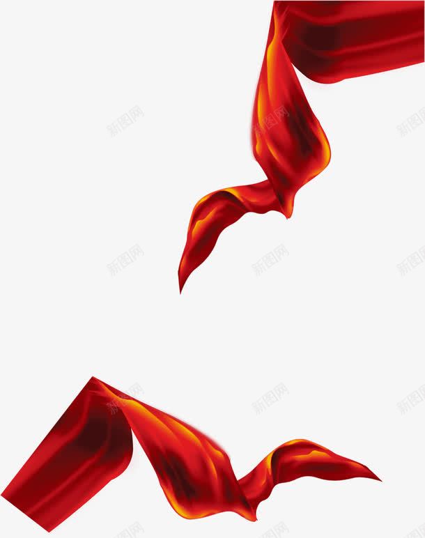 喜庆的红色飘带png免抠素材_88icon https://88icon.com 中国风 动态飘带 喜庆 婚庆 彩带 红绸 红色喜庆 红色飘带 织带 飘带