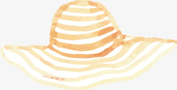 游玩下载清凉夏日小元素手绘水彩太阳帽矢矢量图图标高清图片