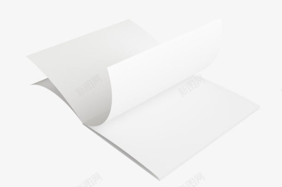 白色铜版纸卷白色书本左右翻页图标图标
