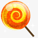 candy糖果棒棒糖橙色可爱的图标图标