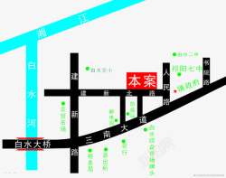 手绘导航仪户型线路图高清图片