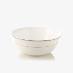 骨瓷骨瓷碗沙拉碗冷面碗陶瓷碗银边高清图片