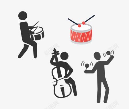 鼓音乐艺术家演奏图标图标